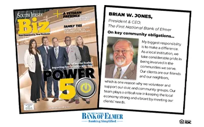 Congratulations President & CEO Brian W. Jones – South Jersey Biz’s Power 50 Influential Leaders