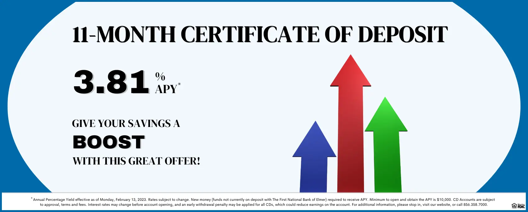 3.81 APY - 11 Month Certificate of Deposit