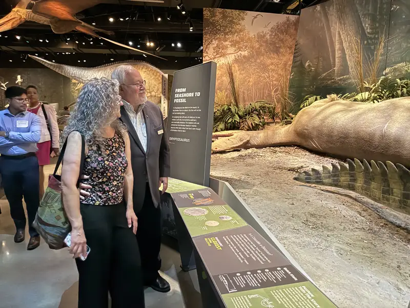 CEO Brian Jones and his wife viewing a display