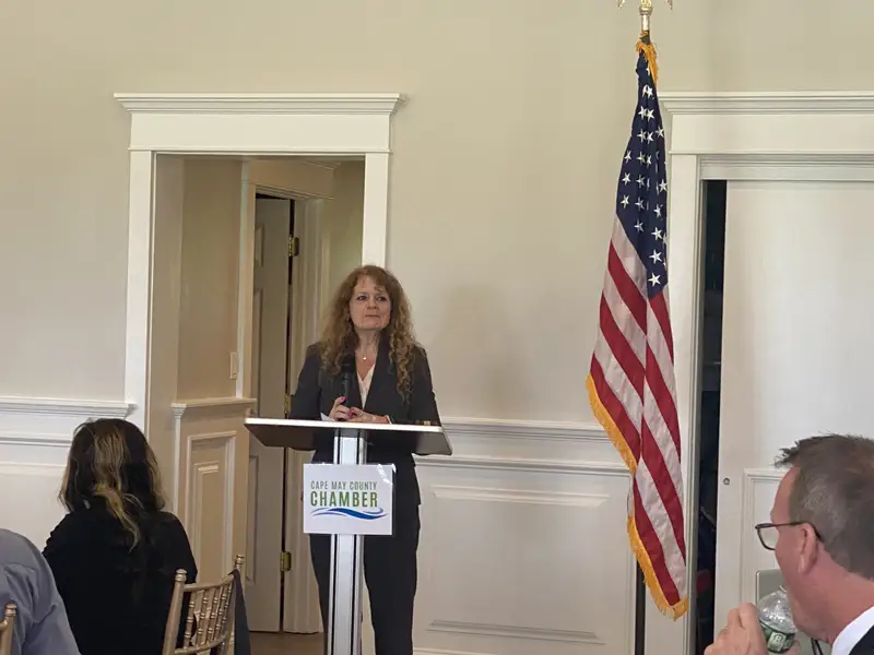 Woman speaking at Cape May County Chamber