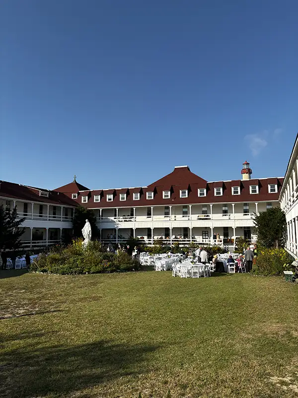 Distant shot of Cape May Point Art and Science Center